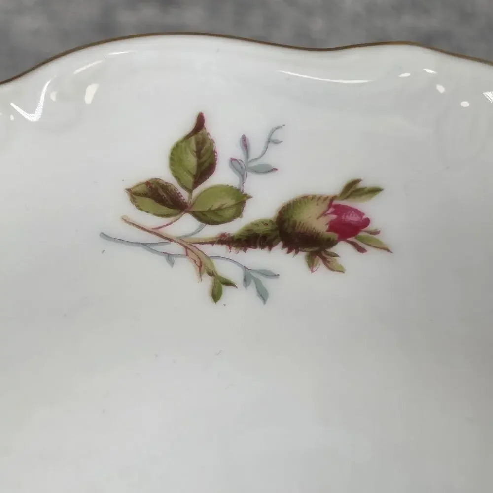 VINTAGE JOHANN HAVILAND BAVARIA GERMANY FLORAL PORCELAIN PLATE – GOLD TRIM – 6